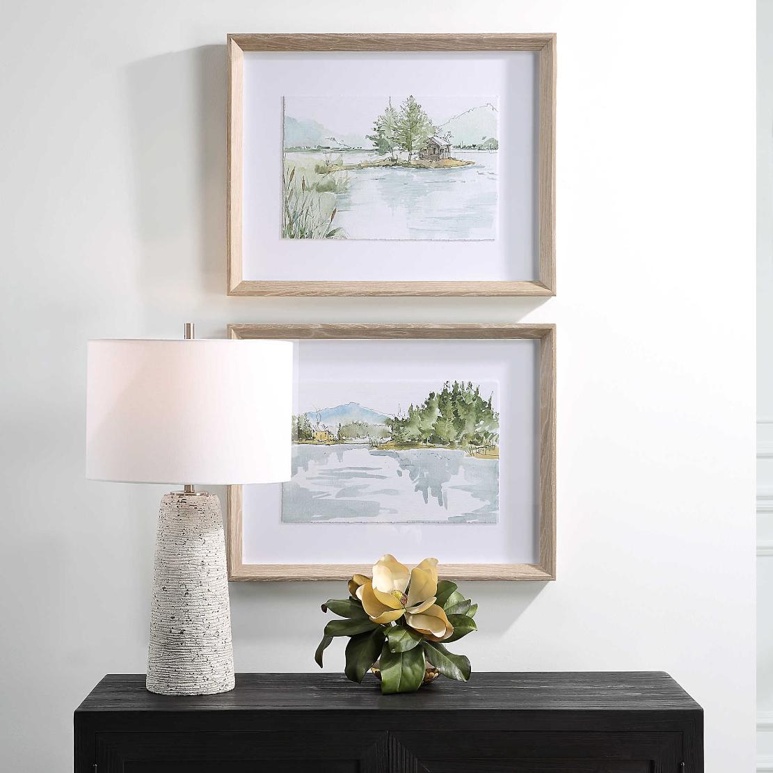 Serene Lake Framed Prints - Set of 2 by Uttermost
