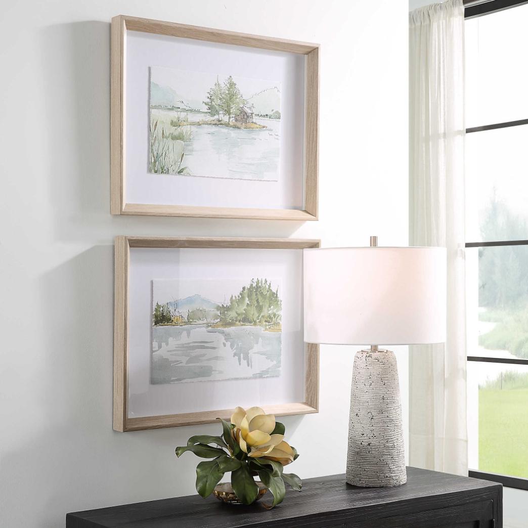 Serene Lake Framed Prints - Set of 2 by Uttermost