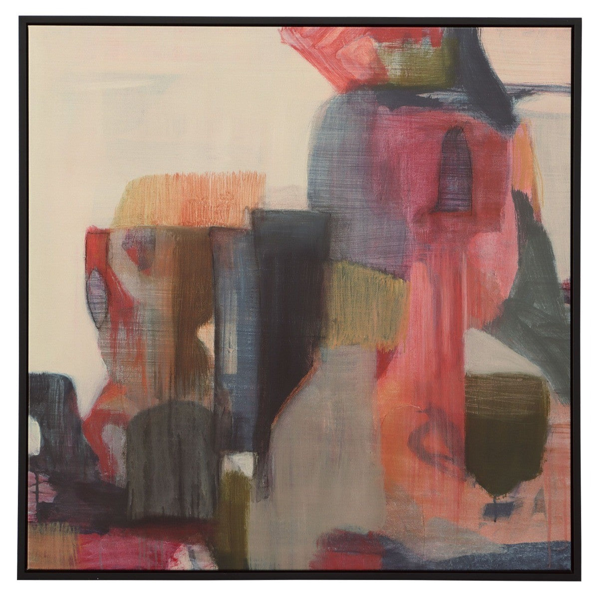Geranium And Ginger Abstract Art by Uttermost