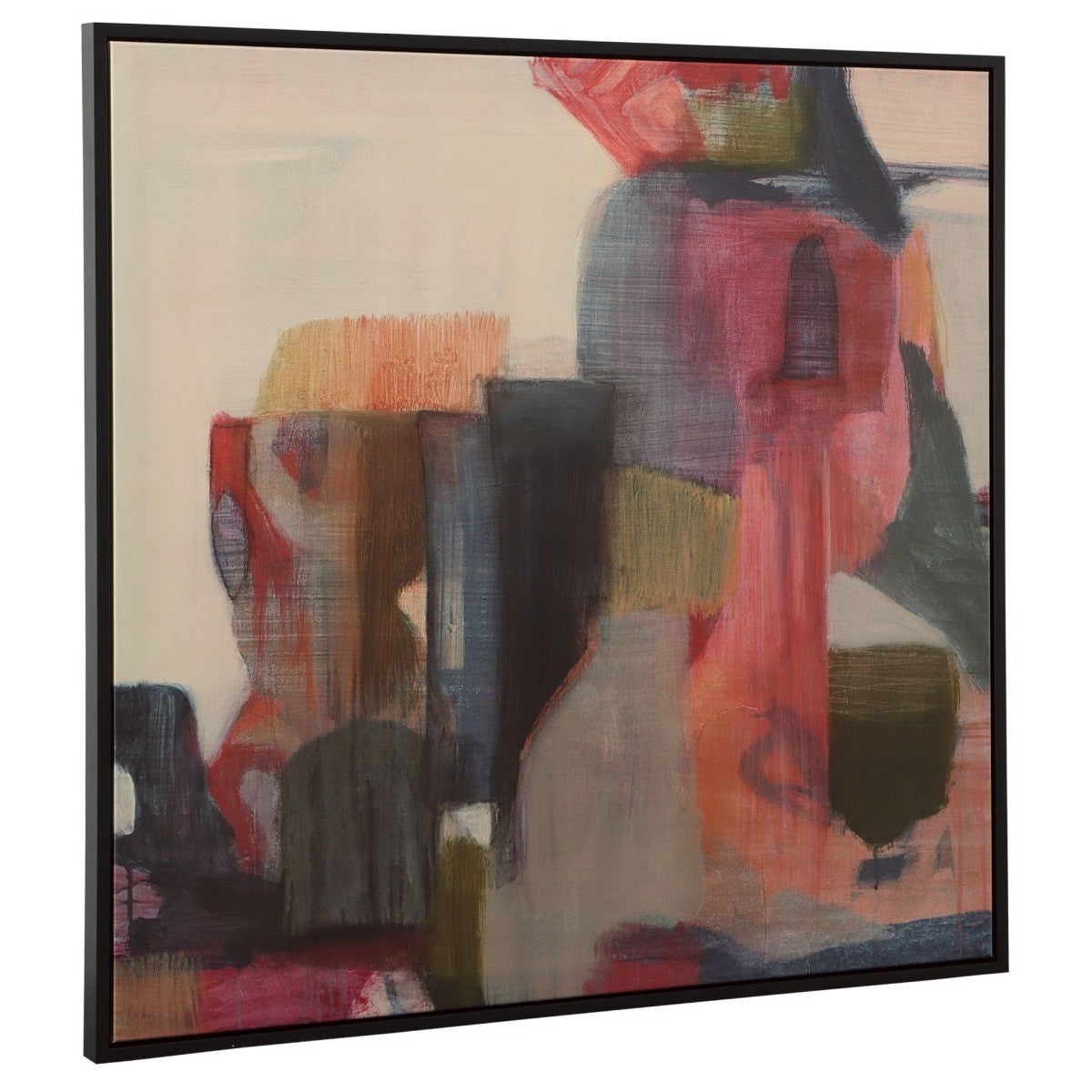 Geranium And Ginger Abstract Art by Uttermost