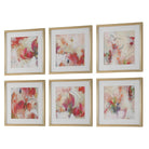 Fresh Start Red Abstract Prints - Set of 6 by Uttermost