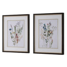 Delicate Flowers Framed Prints - Set of 2 by Uttermost
