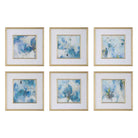 Fresh Start Blue Abstract Prints - Set of 6 by Uttermost