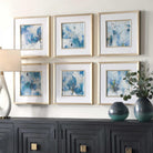 Fresh Start Blue Abstract Prints - Set of 6 by Uttermost