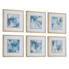 Fresh Start Blue Abstract Prints - Set of 6 by Uttermost