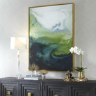 Serene Green Framed Abstract Art by Uttermost