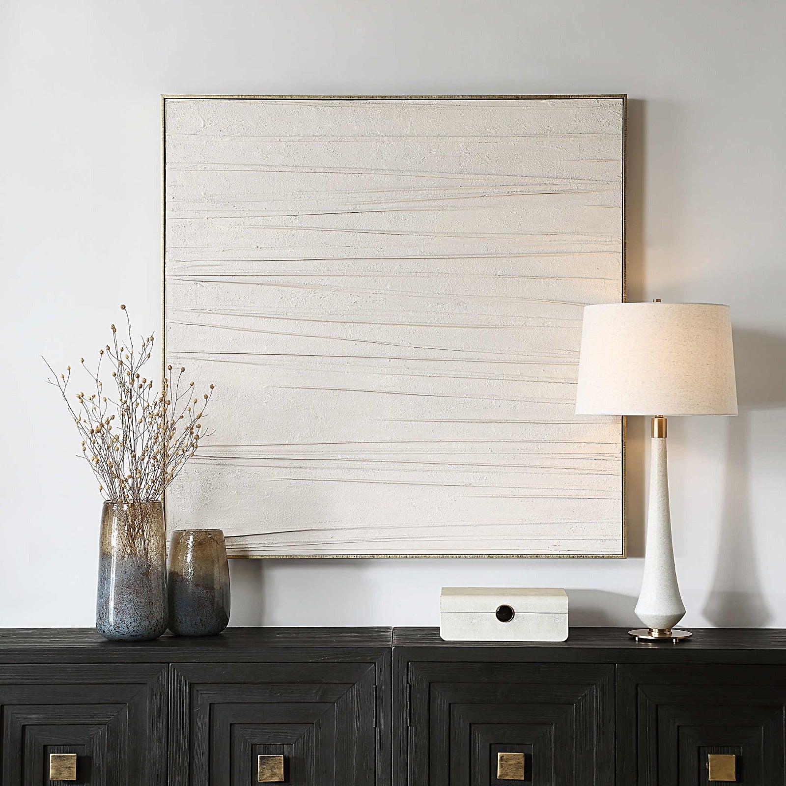 Walking The Line Hand Painted Canvas by Uttermost