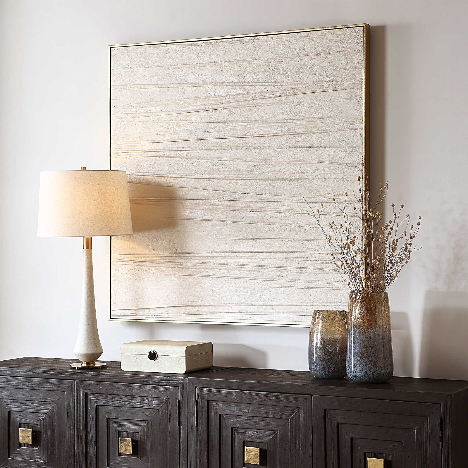 Walking The Line Hand Painted Canvas by Uttermost
