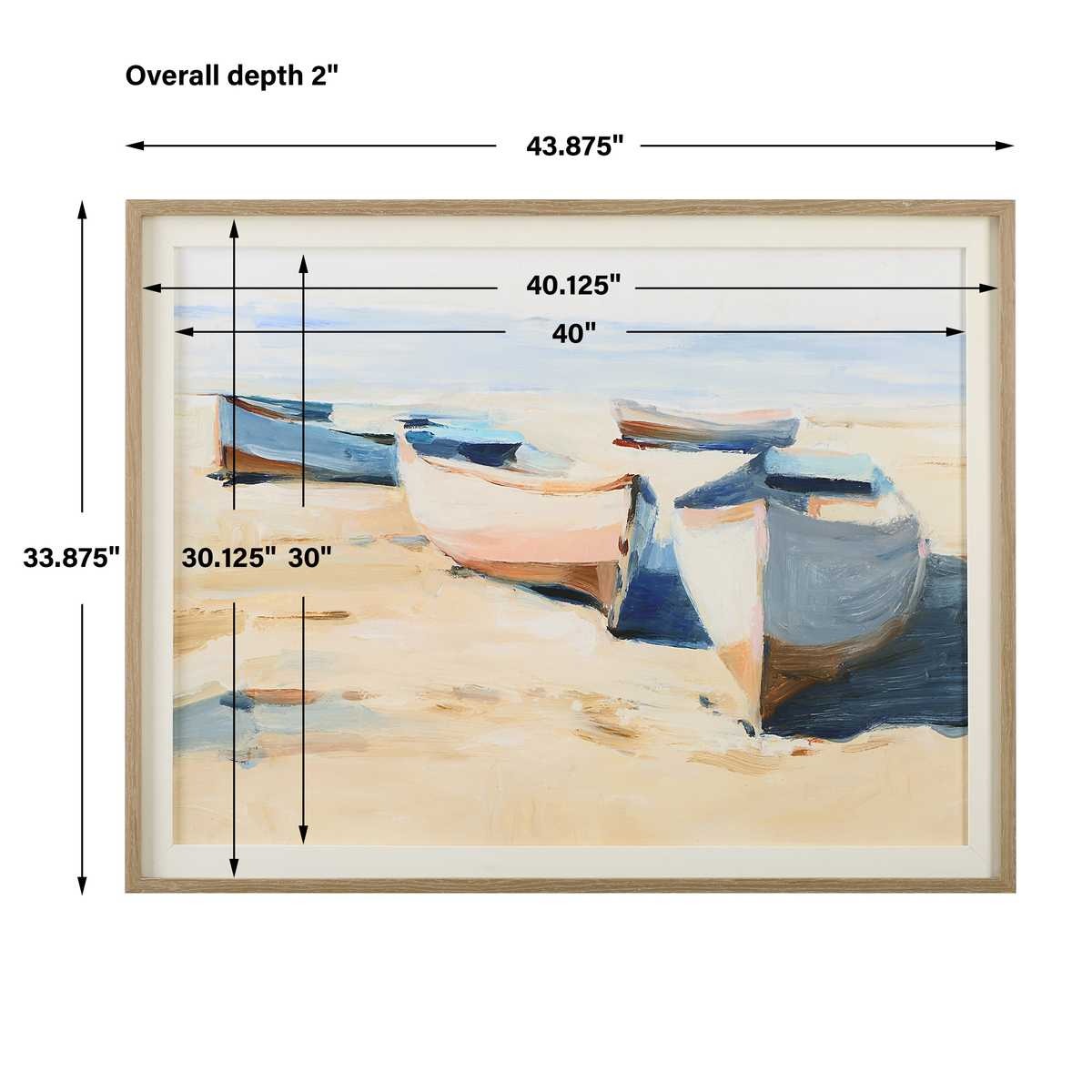 Beached Boats Framed Print by Uttermost