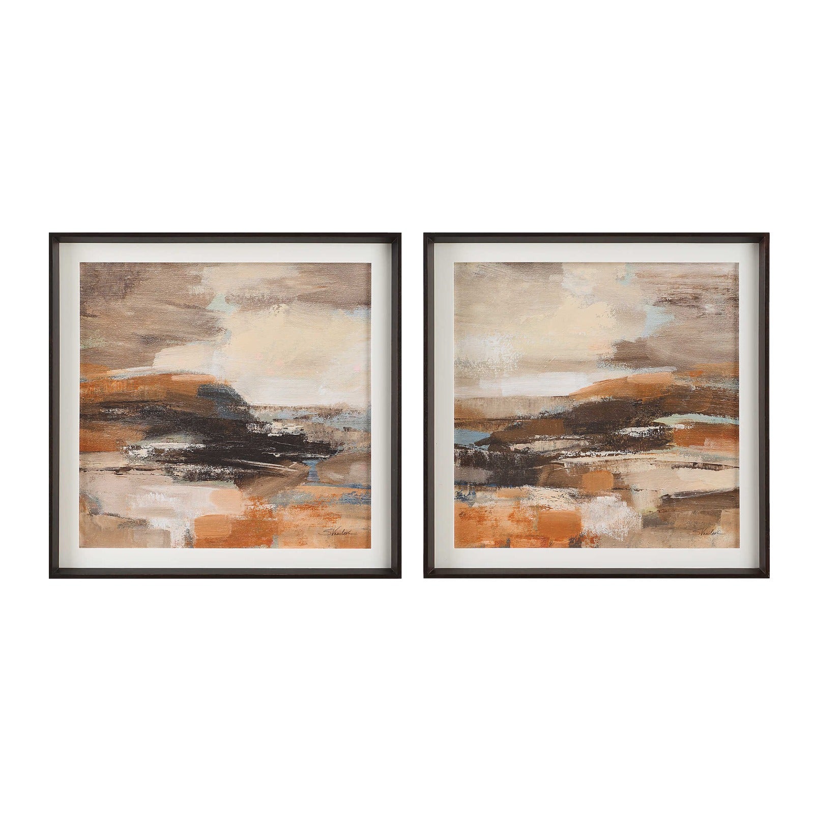 Cinnamon Shore Framed Prints Set of 2 by Uttermost