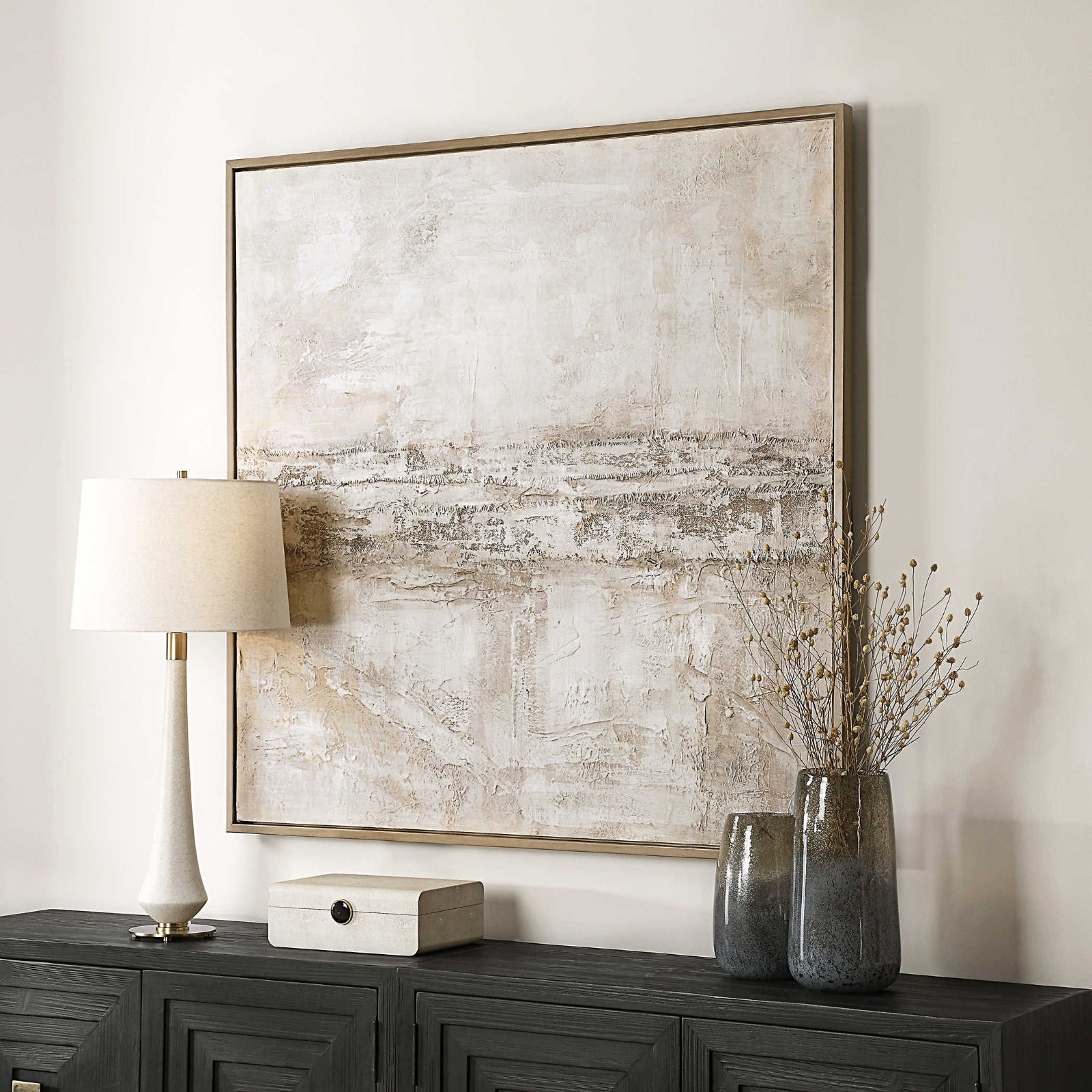 Desert Oasis Hand Painted Canvas by Uttermost