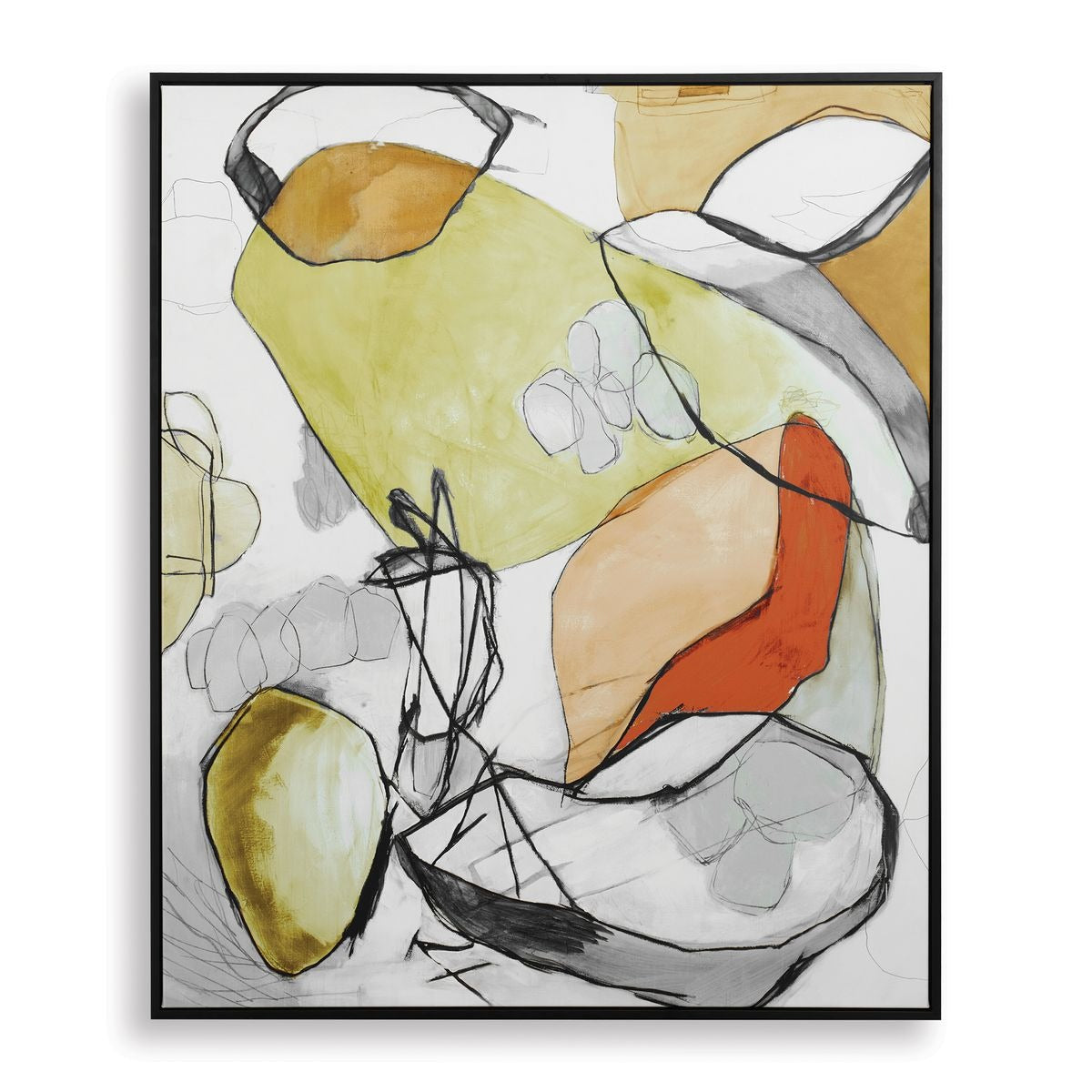 Charcoal Improvision Framed Canvas by Uttermost