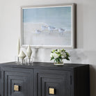 Tranquil Shorebirds On The Sand Framed Print by Uttermost