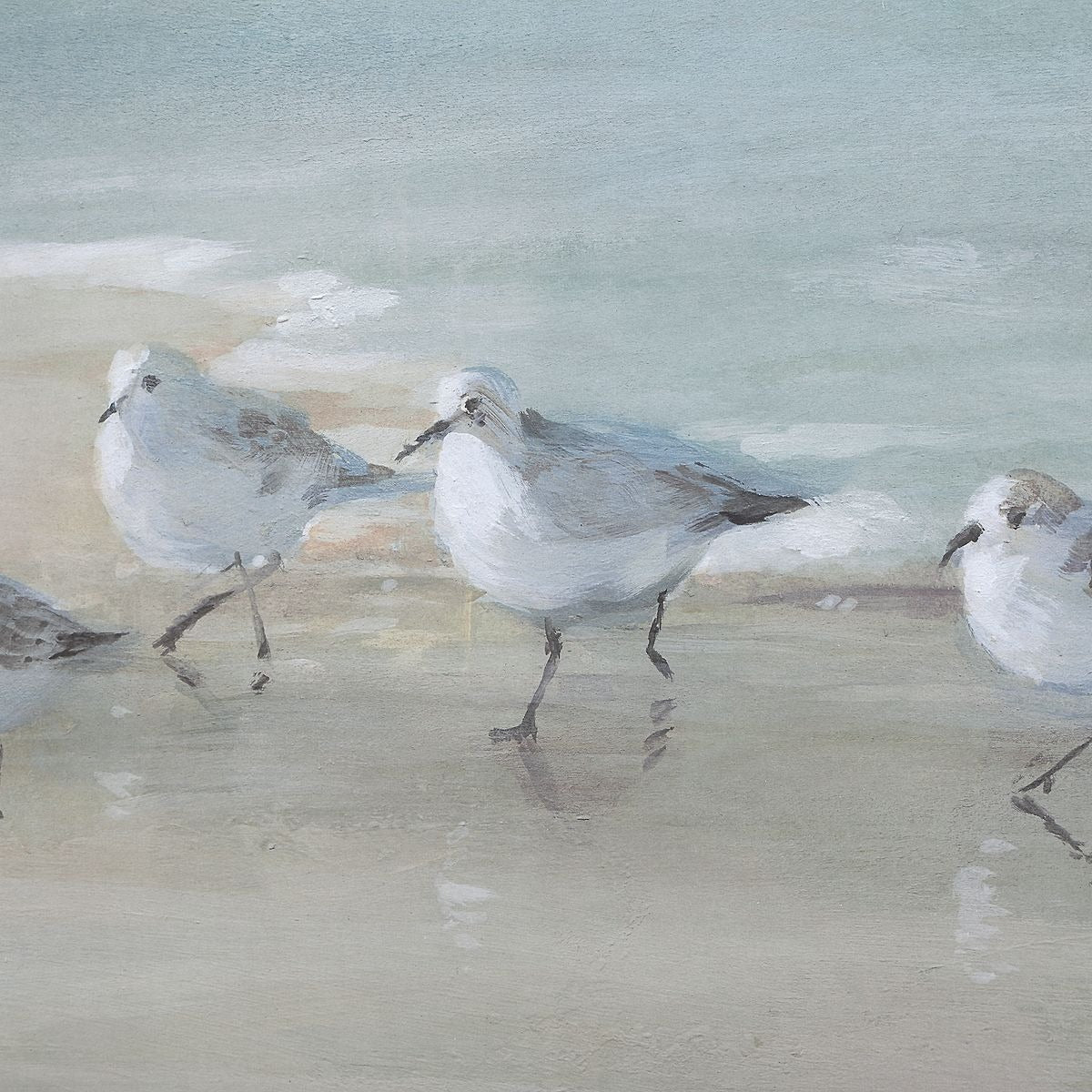 Tranquil Shorebirds On The Sand Framed Print by Uttermost