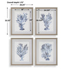 Shibori Coral Framed Prints - Set of 4 by Uttermost