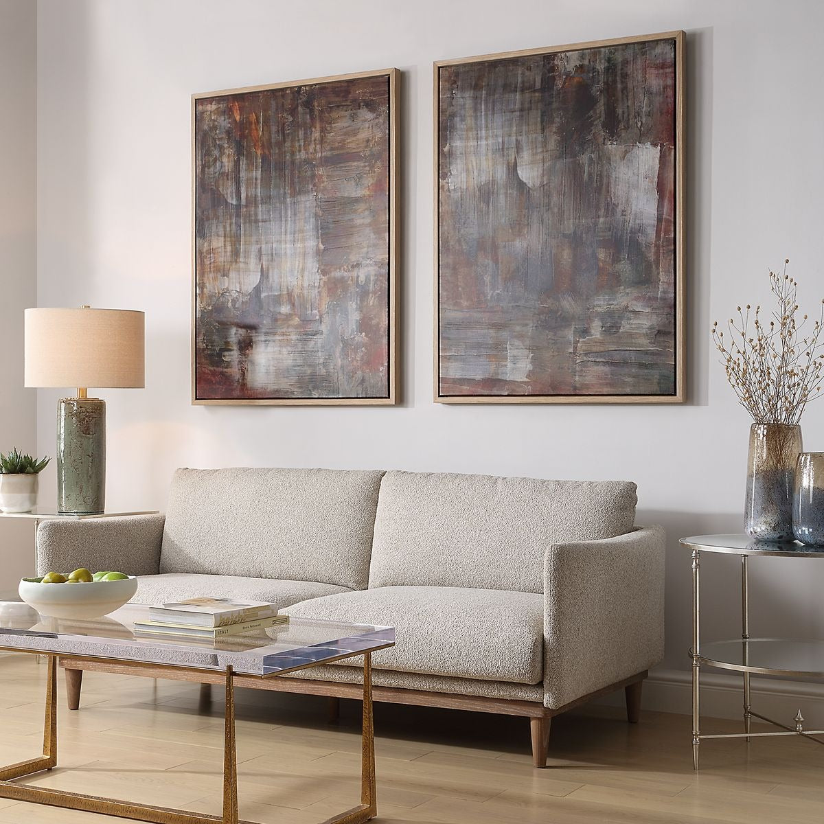 Molten Patina Framed Canvases - Set of 2 by Uttermost