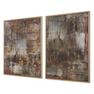 Molten Patina Framed Canvases - Set of 2 by Uttermost