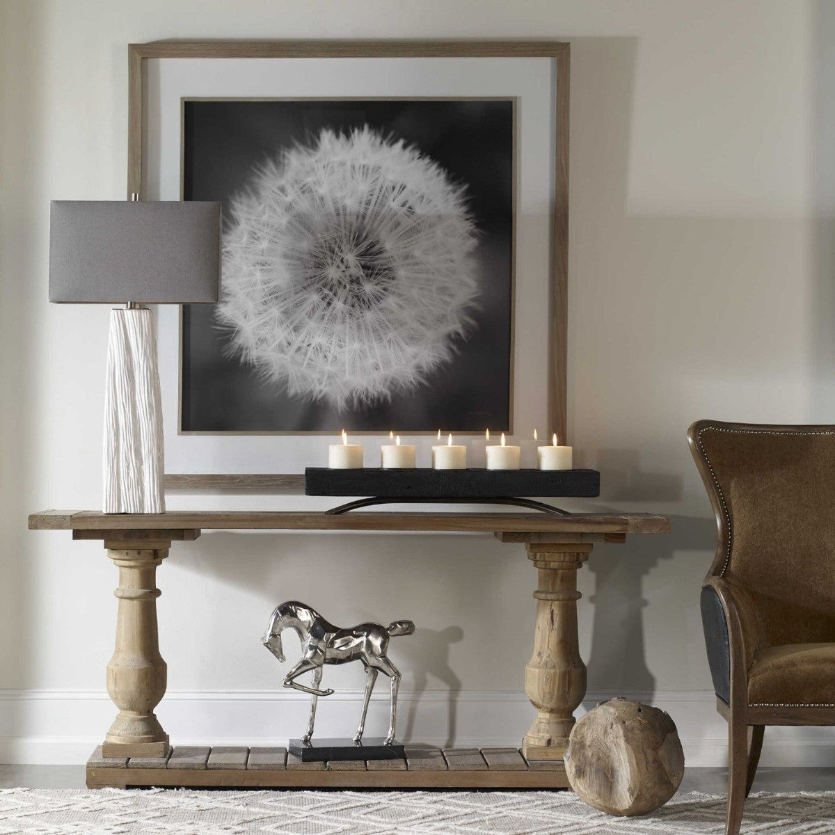 Dandelion Seedhead Framed Print by Uttermost