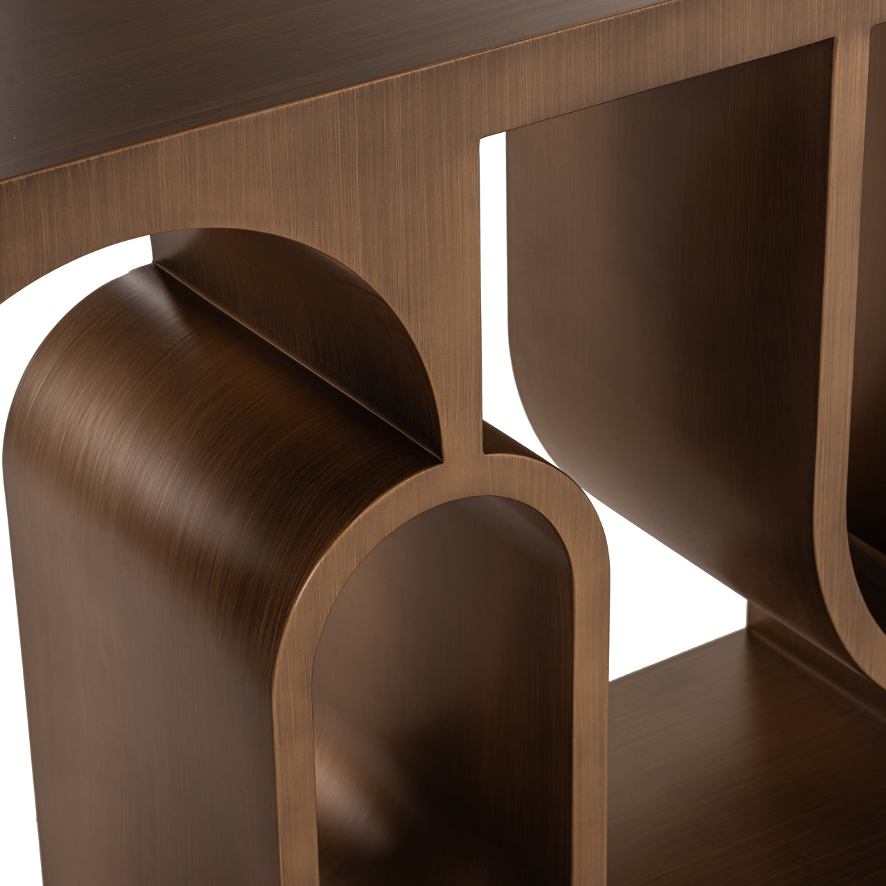 Alexander Jones Lugano Brushed Gold Console Table by Richmond Interiors