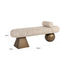 Alexander Jones Geneva Beige Angora Bench Seat by Richmond Interiors