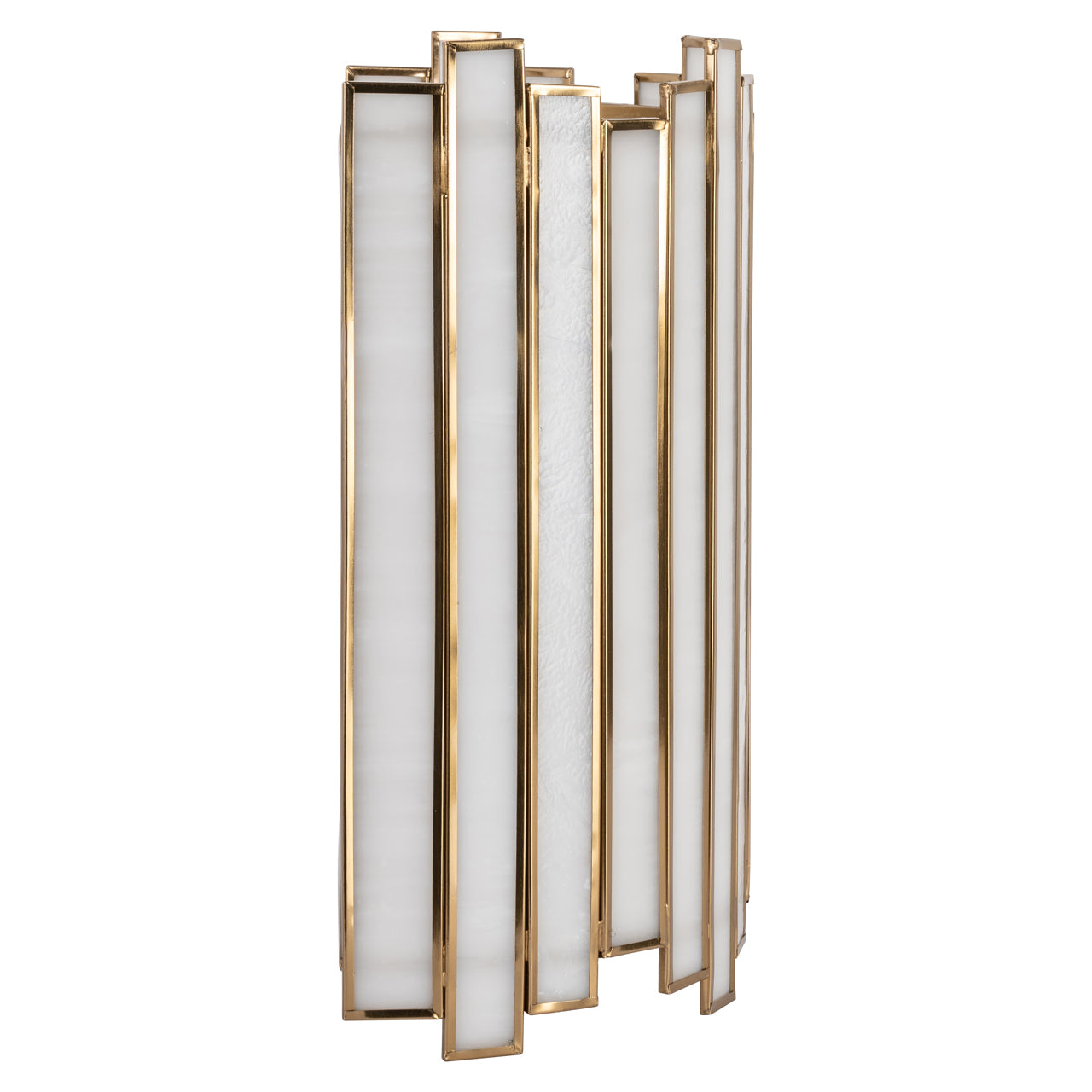Lima Antique Brass & Opal Glass Wall Light by Richmond Interiors