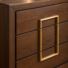 Lucca Walnut & Brushed Brass 3 Drawer Chest by Berkeley Designs