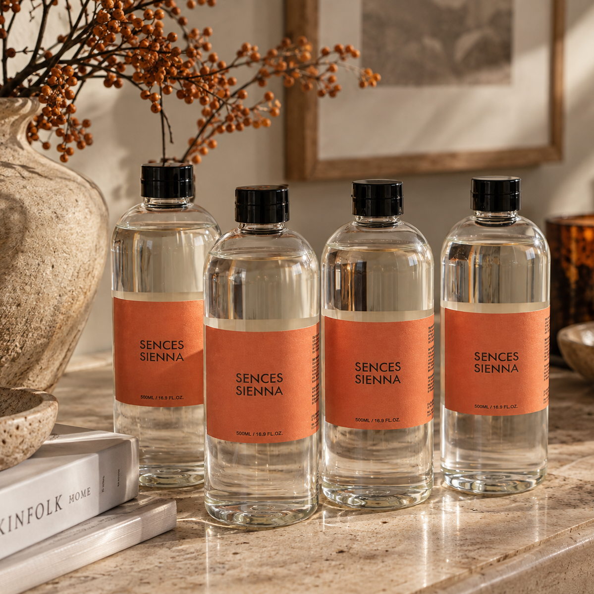 Set of 4 Sences Sienna 500ml Diffuser Refills by Kensington