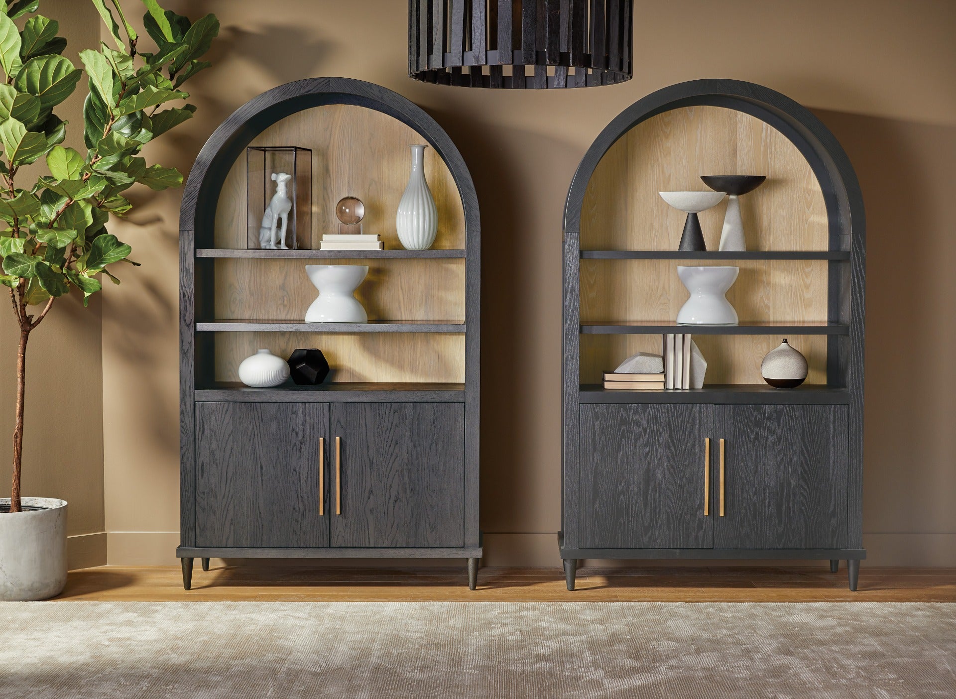 Timeless Curved Display Cabinet Hooker