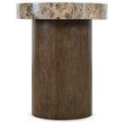 Fusion Round Dark Stone Side Table by Hooker