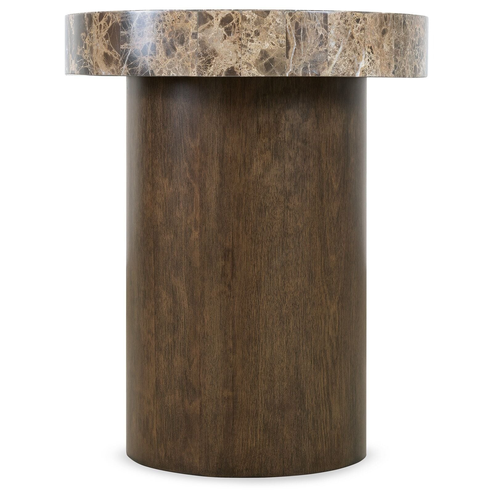 Fusion Round Dark Stone Side Table by Hooker
