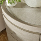Coastal Breeze 3 Drawer Oval Bedside Table by Hooker