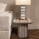 Dulce Denizly Grey Marble Side Table by Richmond Interiors