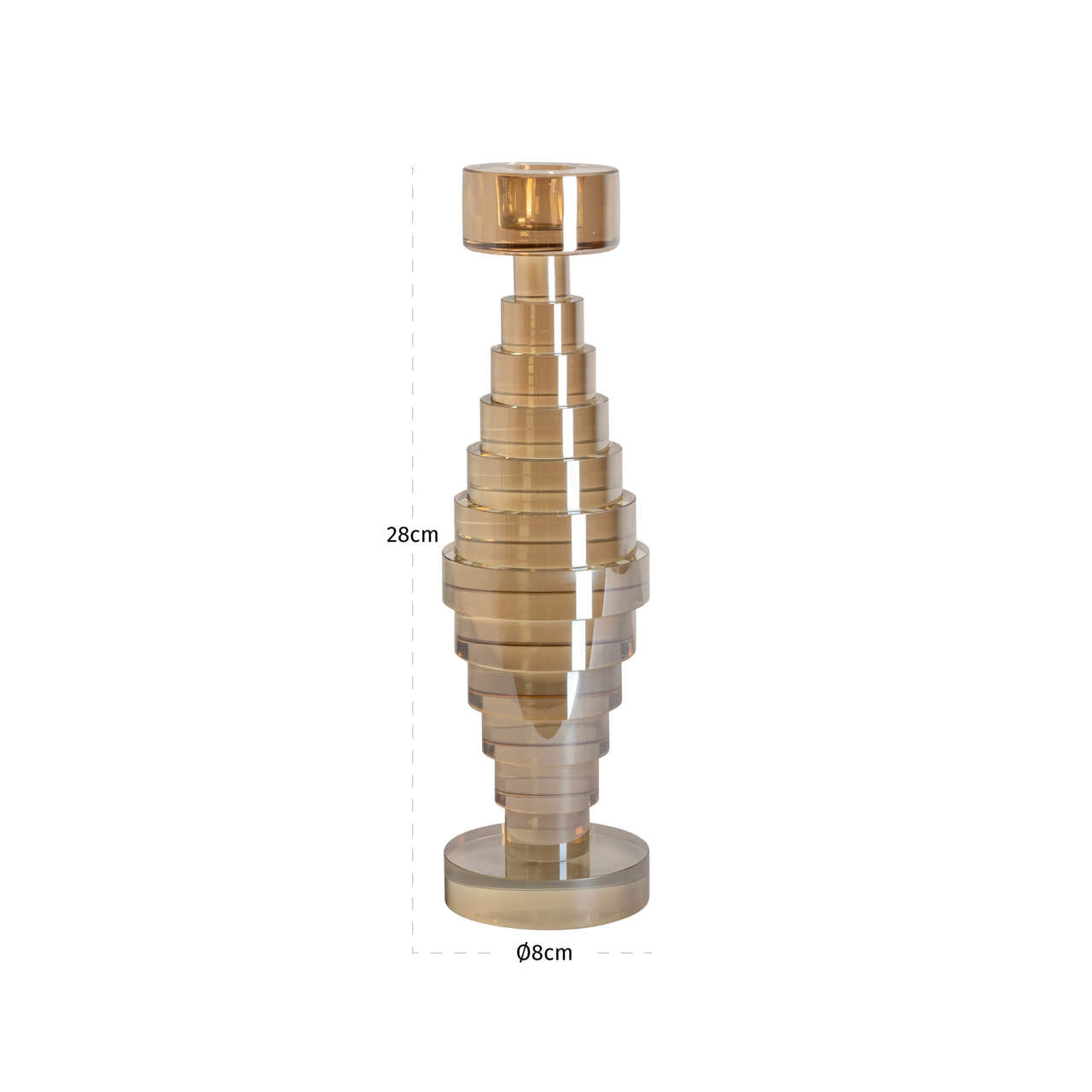 Bryn Champagne Large Candle Holder by Richmond Interiors