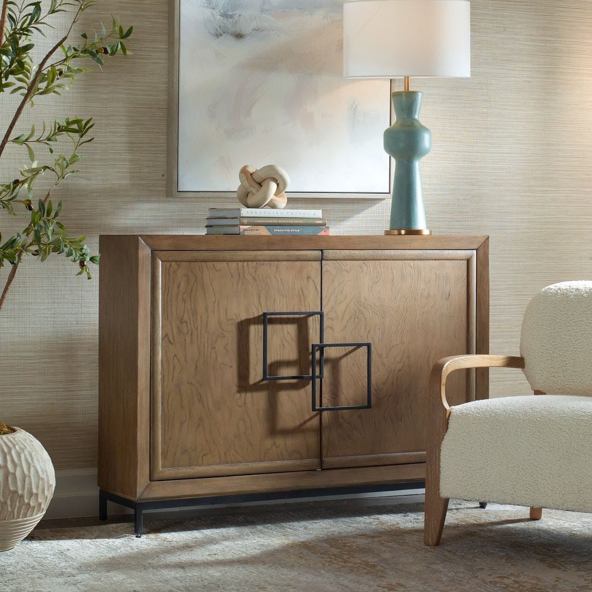 Paltrow Burl 2 Door Cabinet by Uttermost