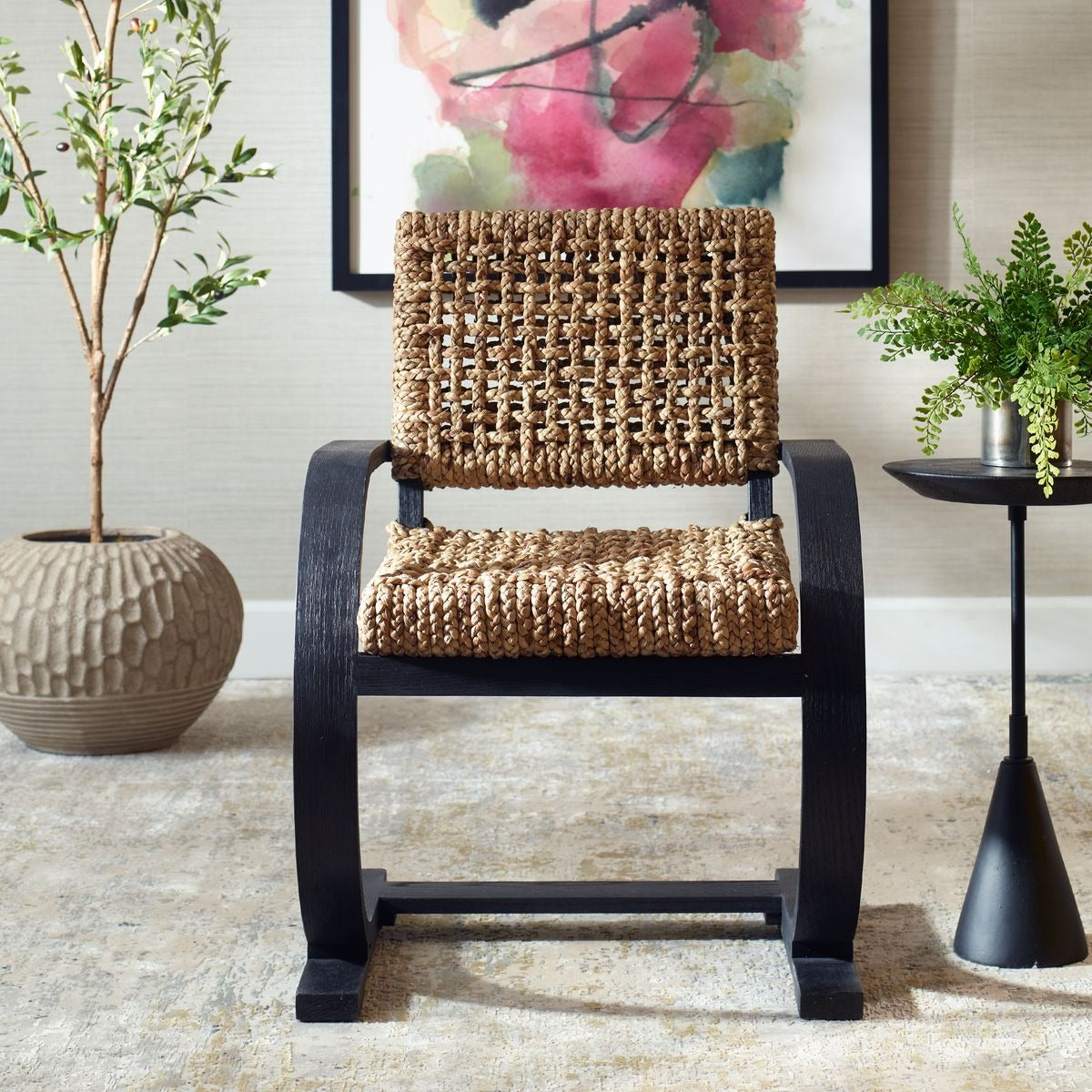 Rehema Dining Chair in Black by Uttermost