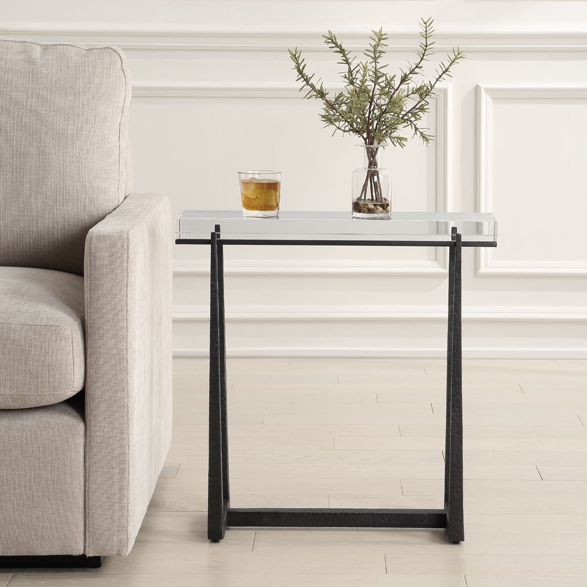 Midas Accent Table in Bronze by Uttermost