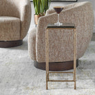 Ovard Antiqued Gold Accent Table by Uttermost