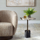 Rowman Petrified Wood Accent Table by Uttermost