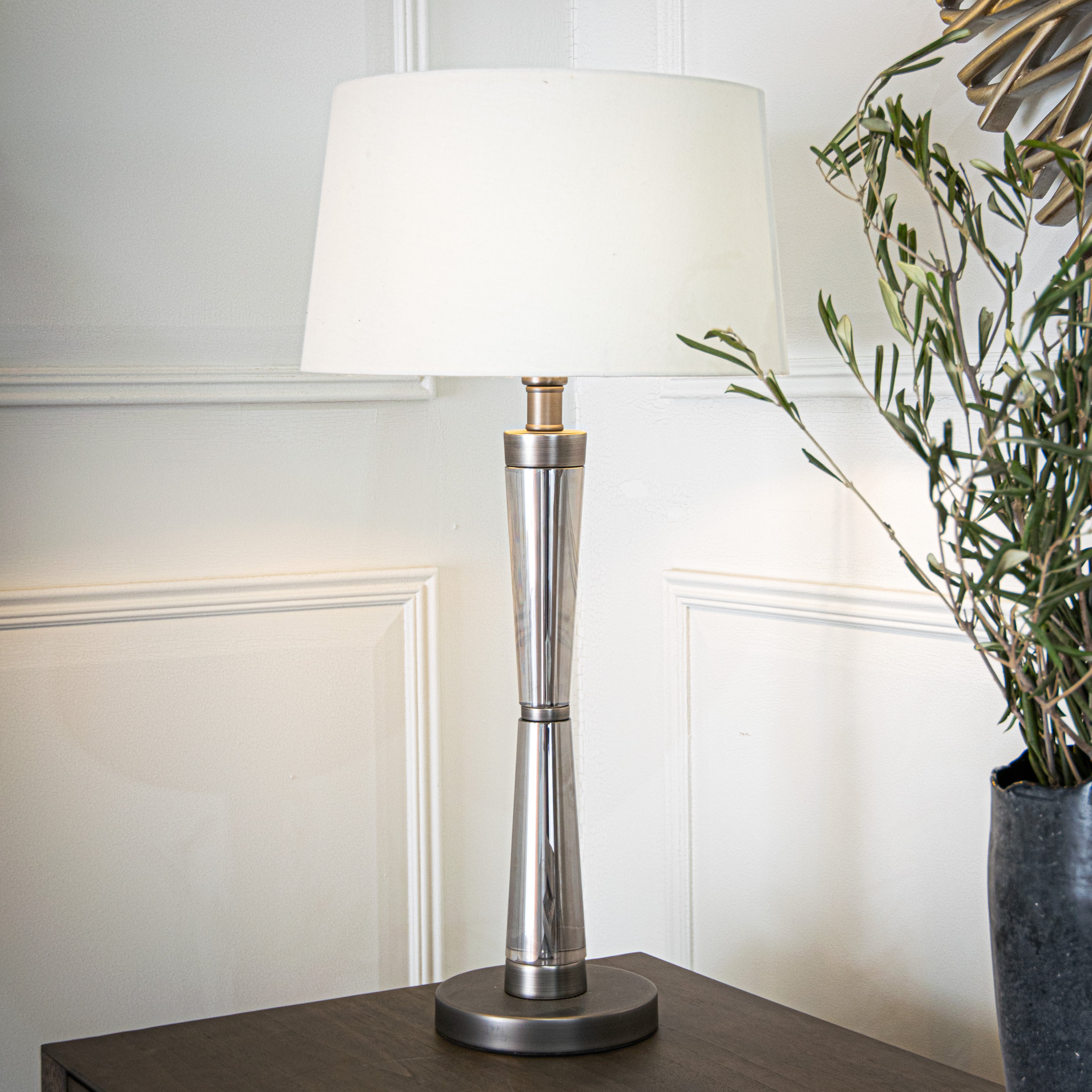 Nelle Matt Black Nickel Finish Table Lamp by RV Astley