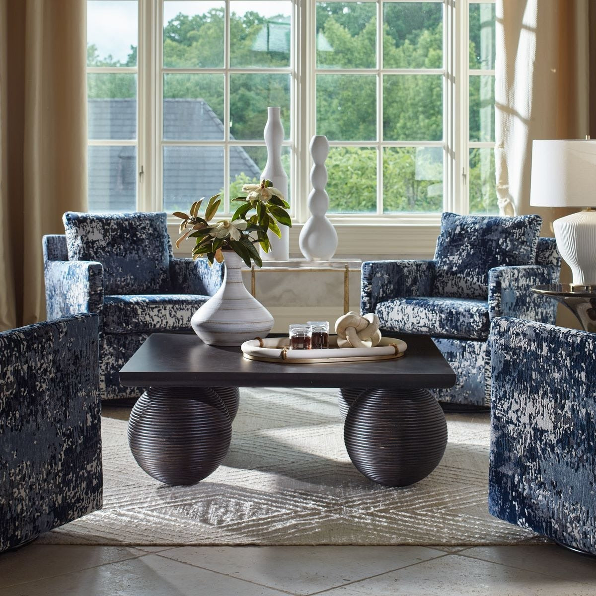 Kasson Sphere Leg Coffee Table by Uttermost