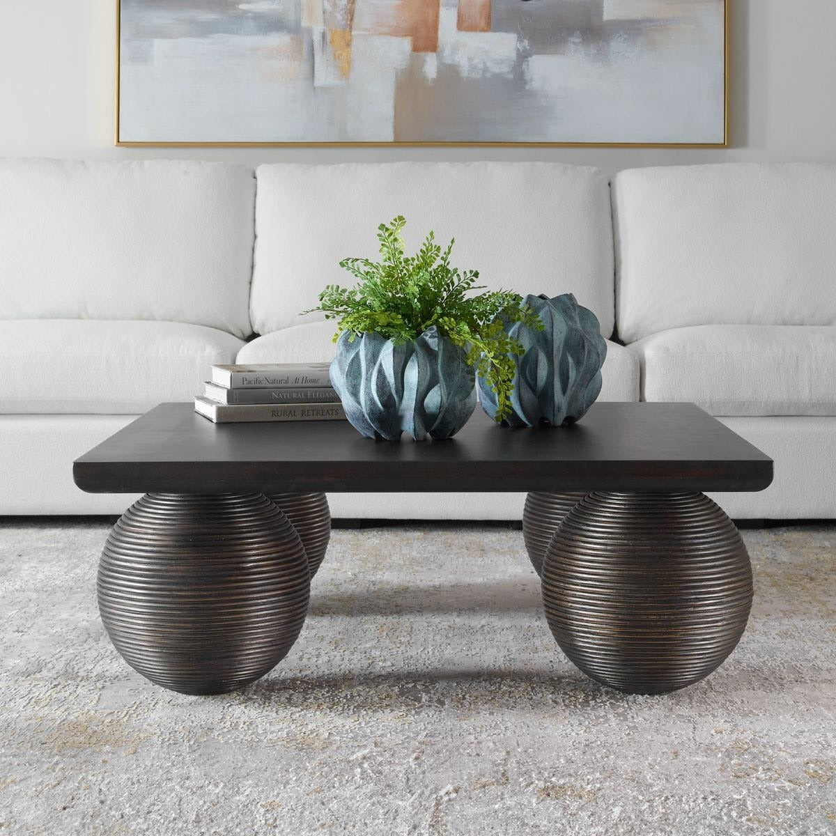 Kasson Sphere Leg Coffee Table by Uttermost