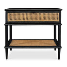 Coast Black Rattan Side Table by Uttermost