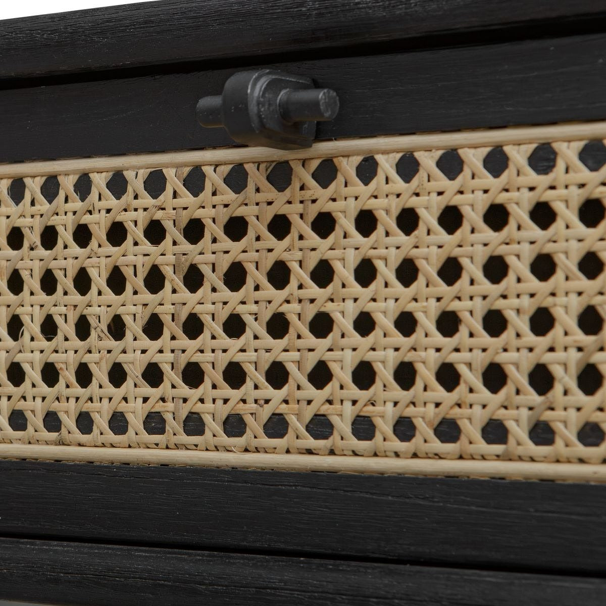 Coast Black Rattan Side Table by Uttermost