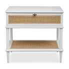 Coast White Rattan Side Table by Uttermost