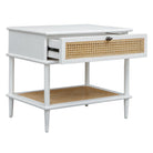 Coast White Rattan Side Table by Uttermost