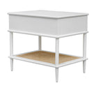 Coast White Rattan Side Table by Uttermost
