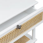 Coast White Rattan Side Table by Uttermost