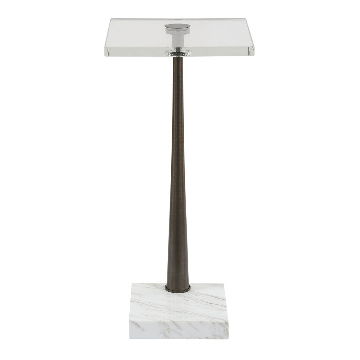 Pelton Marble Glass Drink Table by Uttermost