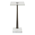 Pelton Marble Glass Drink Table by Uttermost