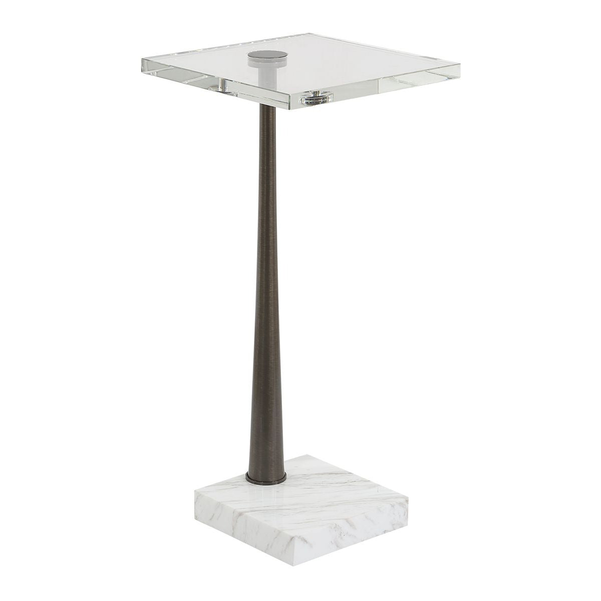 Pelton Marble Glass Drink Table by Uttermost